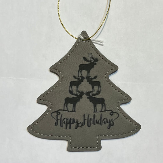 Leatherette Christmas Tree Ornament