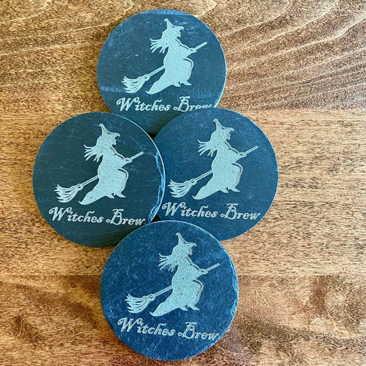 Witches Brew slate coasters