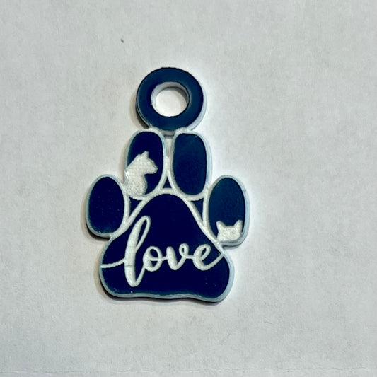 Cat Paw Print Keychain Charm