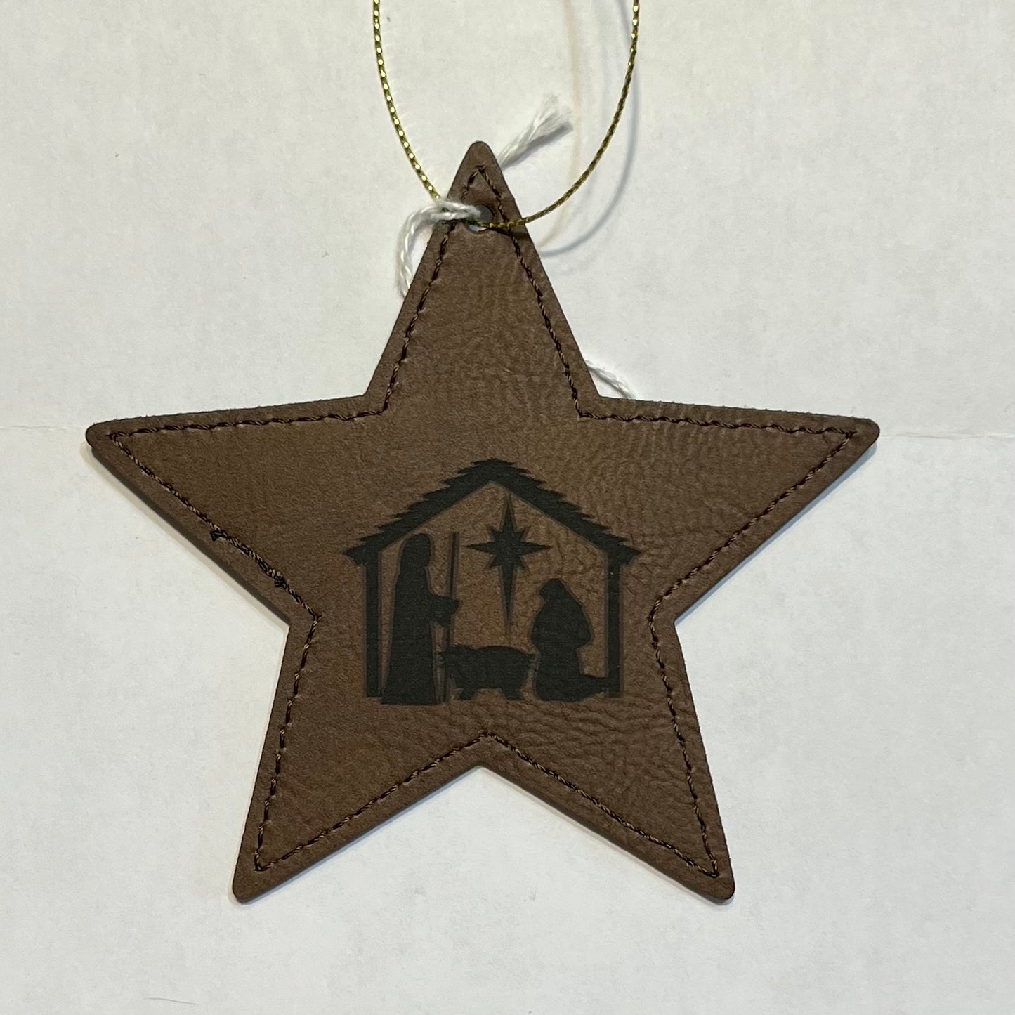 Leatherette Star Ornament