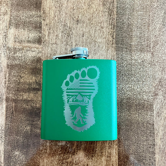 Bigfoot American flag flask ￼