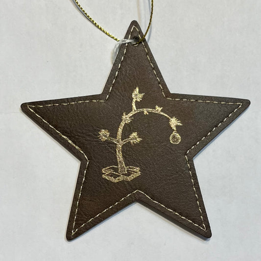 Leatherette Star Ornament