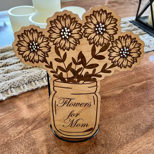 Wooden flower holder