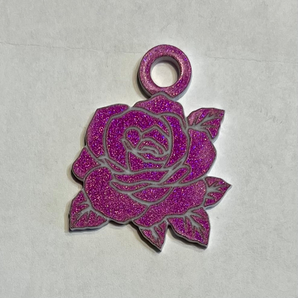 Rose Keychain Charm