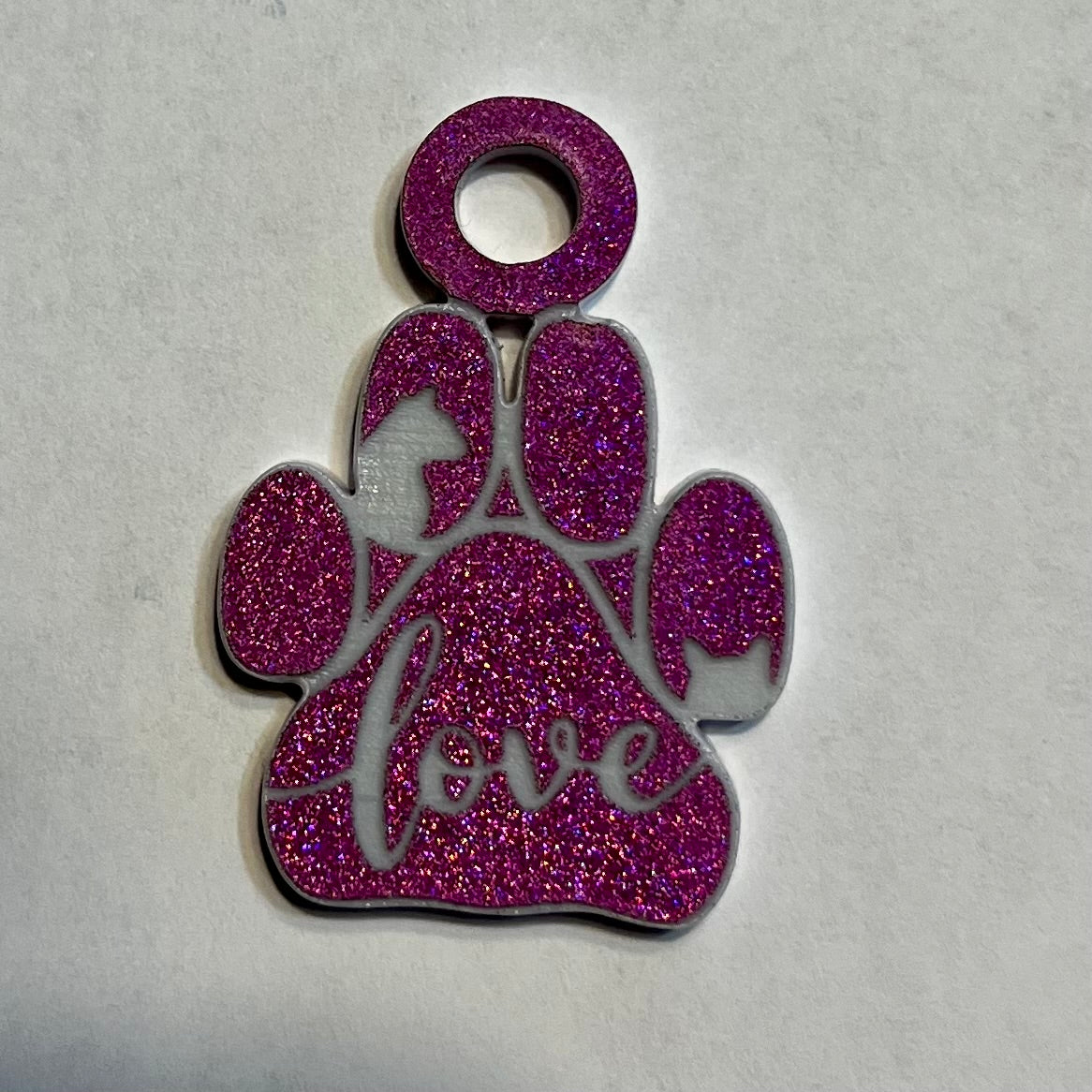 Cat Paw Print Keychain Charm