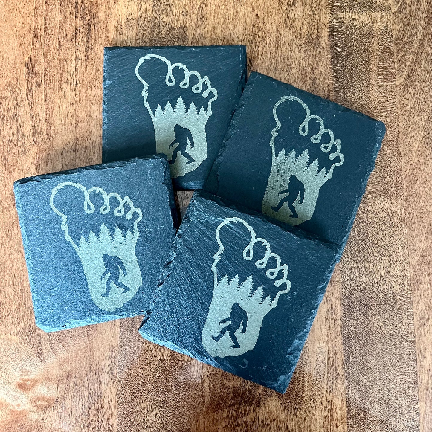 Bigfoot Slate coasters