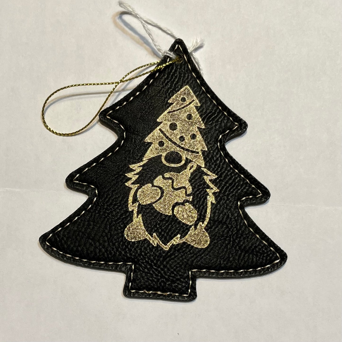 Leatherette Christmas Tree Ornament